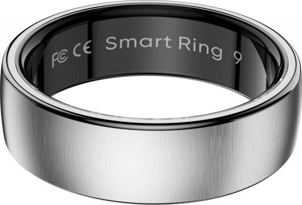 Blaupunkt® Smart Ring PRO V3 (Titanlegierung gebürstet) SILBER Grösse US-12